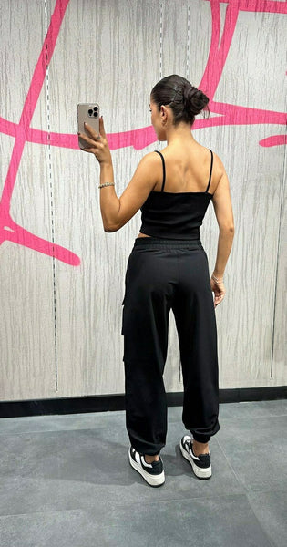 Tasarım Fermuar Detaylı Kargo Pantolon