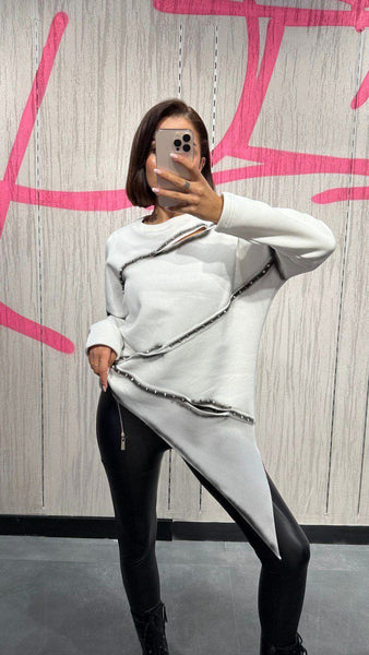 Tasarın Asimetrik Sweatshirt