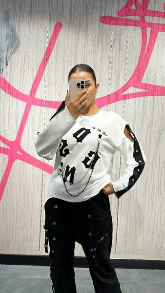 Tasarım Zincirli Sweat