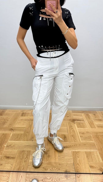 Tasarım Fermuarlı Zincirli Jogger