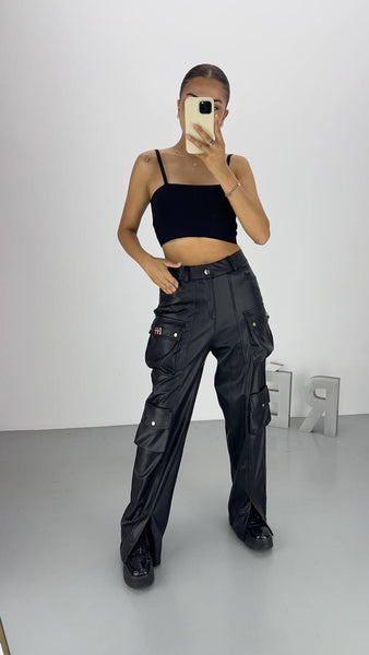 Tasarım Deri Pantolon