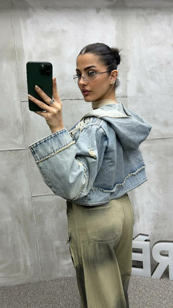 Tasarım Denim Trençkot