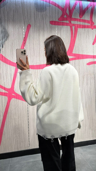 Tasarım Zincir Detaylı Kazak