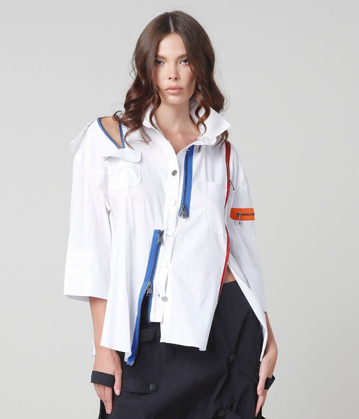 Tasarım Zipline Poplin Gömlek