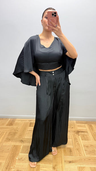 Tasarım Pelerin Croplu Takım