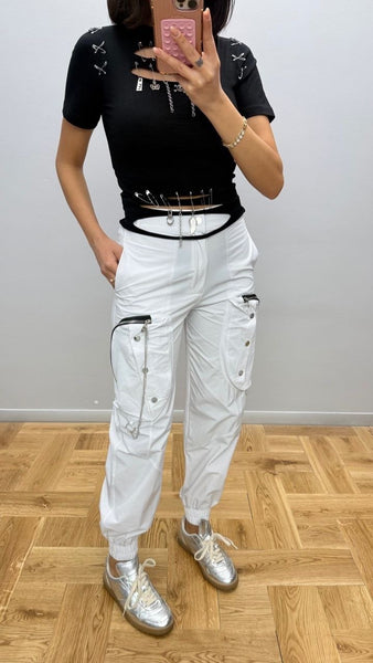 Tasarım Fermuarlı Zincirli Jogger