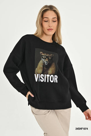 Tasarım Leopar Baskılı Sweat