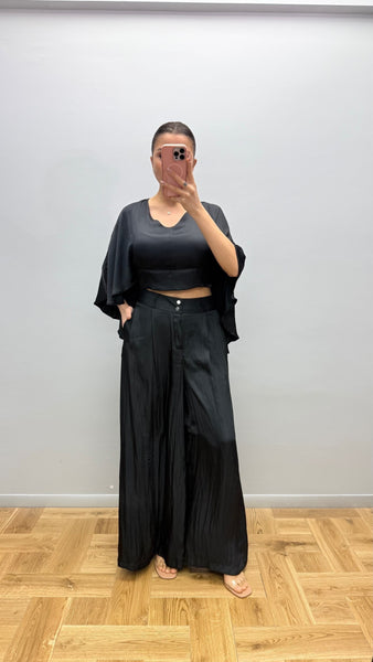 Tasarım Pelerin Croplu Takım