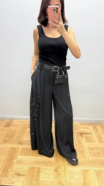 Tasarım Salaş Kemerli Pantolon