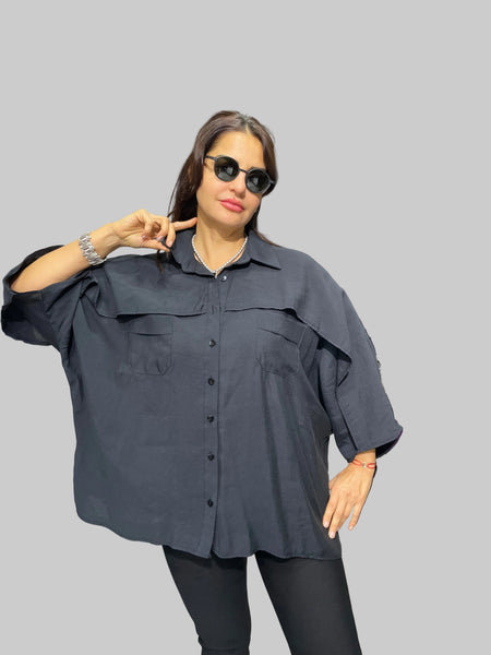 H4 Tasarım Salaş Gömlek -4022-