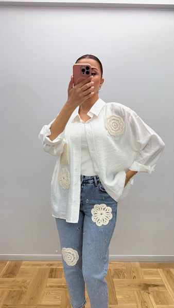 İthal Tasarım Dantel Detaylı Jean